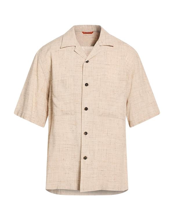 バレナ メンズ トップス シャツ BARENA 無地シャツ Beige ベージュ｜ReVida 店