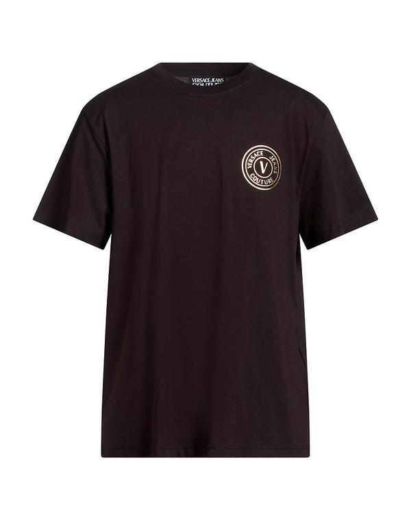 ヴェルサーチ メンズ トップス Tシャツ VERSACE JEANS COUTURE Ｔシャツ Black ブラック