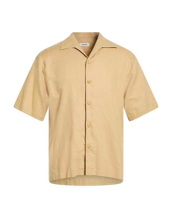 サンドロ メンズ トップス シャツ SANDRO 無地シャツ Beige ベージュ｜ReVida 店