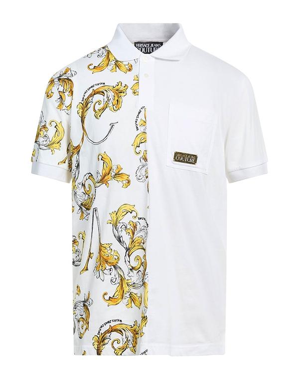 ヴェルサーチ メンズ トップス ポロシャツ VERSACE JEANS COUTURE ポロシャツ White ホワイト