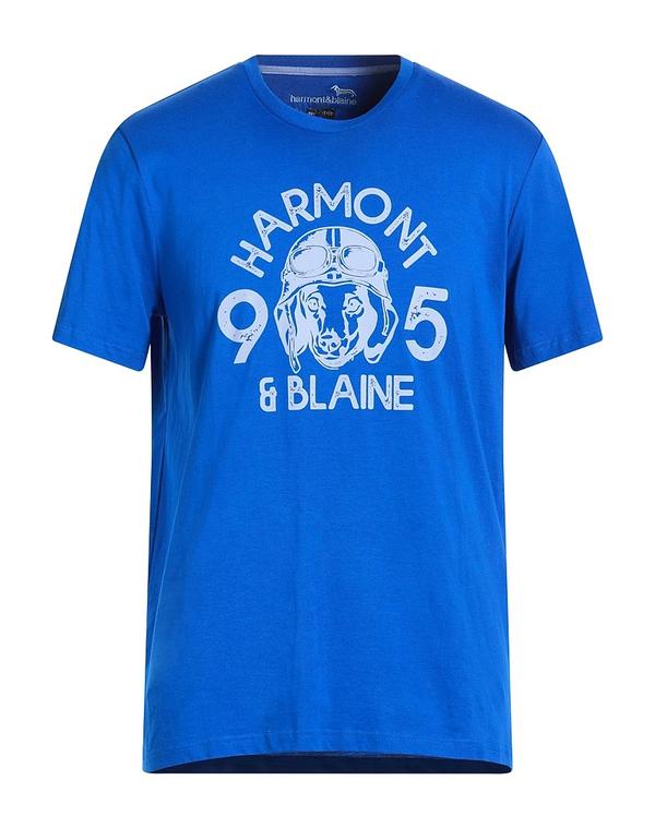 ハーモント & ブレイン メンズ トップス Tシャツ HARMONT & BLAINE Ｔシャツ Bright Blue ブルー