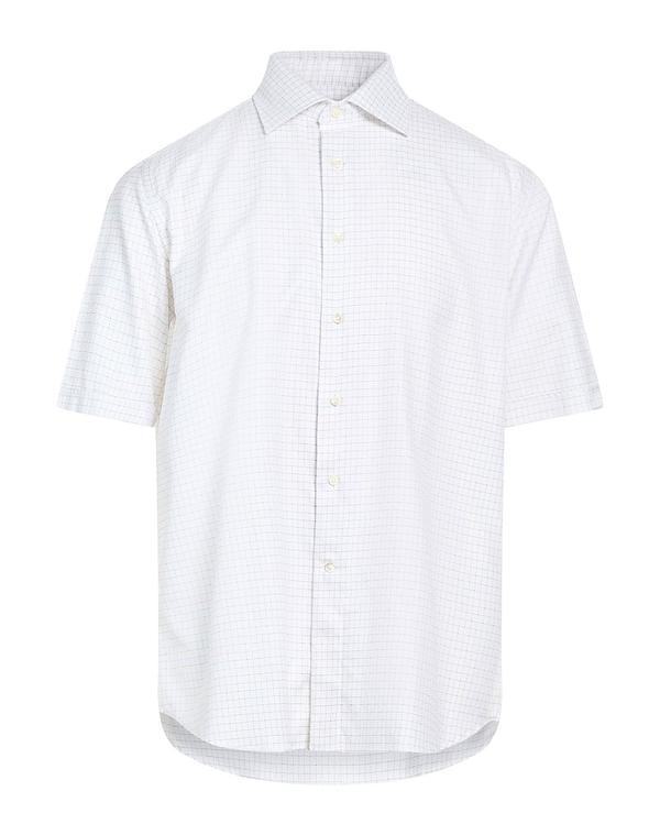 カナーリ メンズ トップス シャツ CANALI チェック柄シャツ White ホワイト