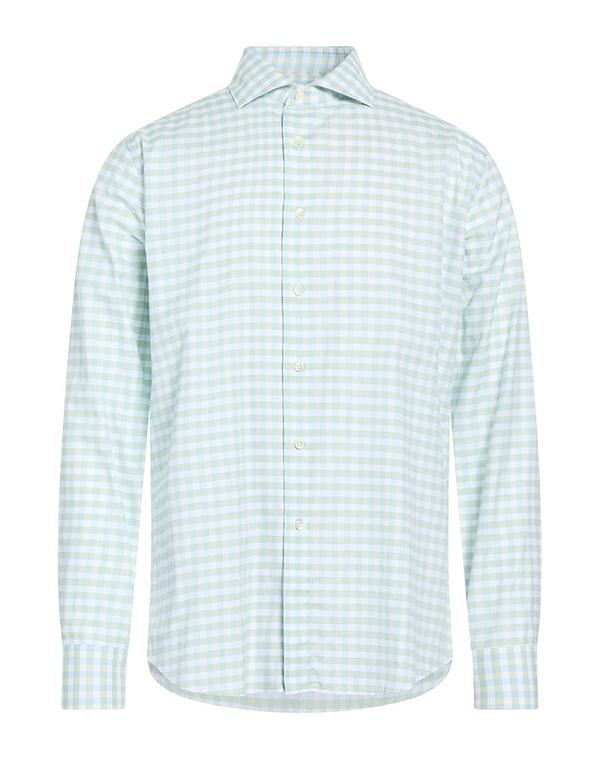 カナーリ メンズ トップス シャツ CANALI チェック柄シャツ Light Green グリーン