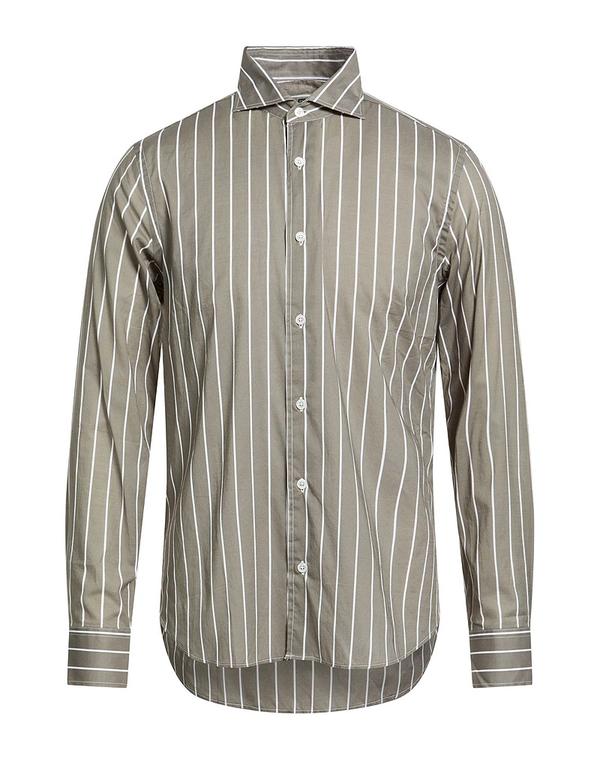 フェデーリ メンズ トップス シャツ FEDELI ストライプ柄シャツ Gray グレー
