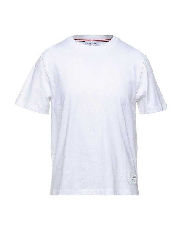 トムブラウン メンズ トップス Tシャツ THOM BROWNE Ｔシャツ White ホワイト