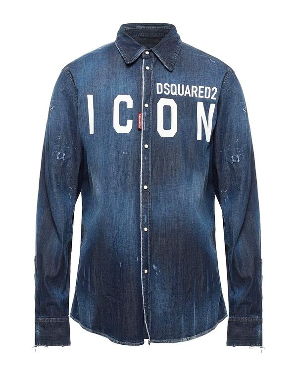 ディースクエアード メンズ トップス シャツ DSQUARED2 デニムシャツ Blue ブルー