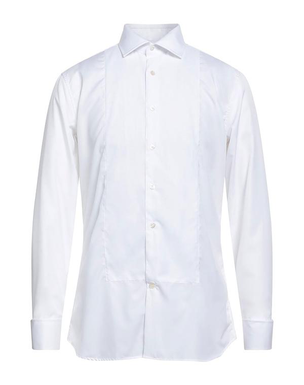 ダンヒル メンズ トップス シャツ DUNHILL 無地シャツ White ホワイト｜ReVida 店
