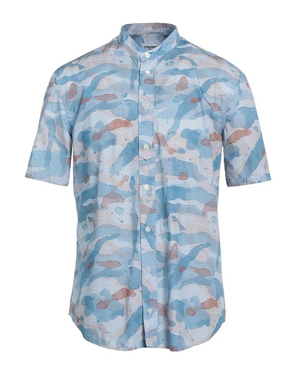 ドンダップ メンズ トップス シャツ DONDUP 柄入りシャツ Pastel Blue ブルー