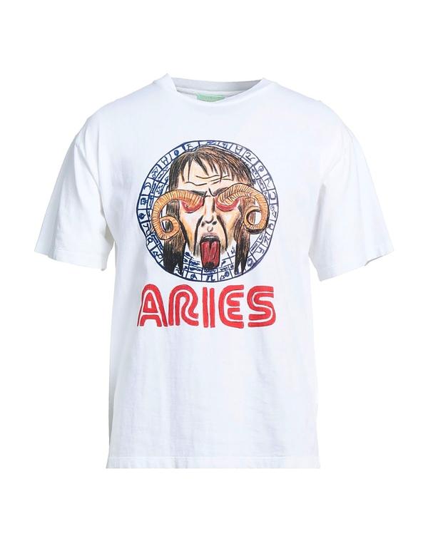 アリーズ メンズ トップス Tシャツ ARIES Ｔシャツ White ホワイト｜ReVida 店 20,986円