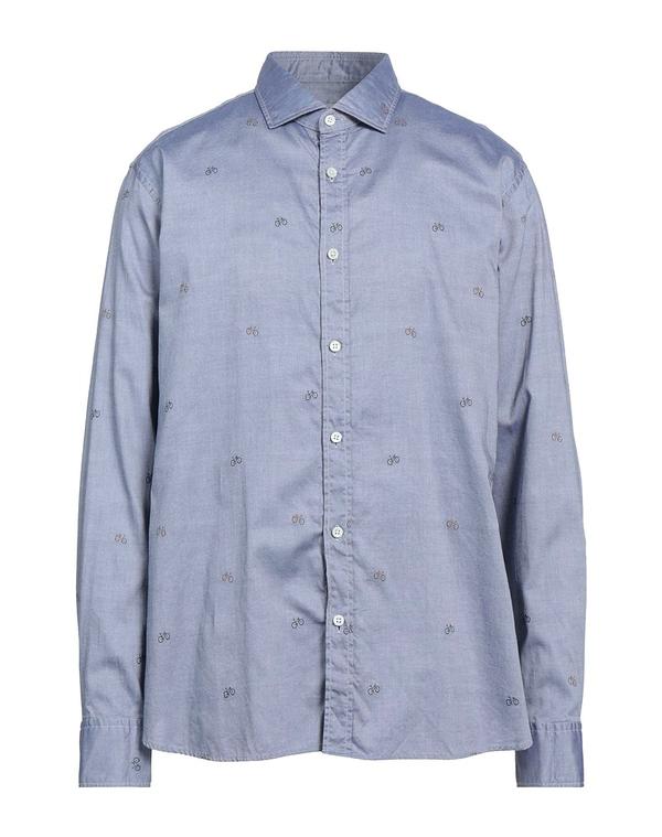 エルメネジルド ゼニア メンズ トップス シャツ ZEGNA 無地シャツ Blue Gray グレー｜ReVida 店