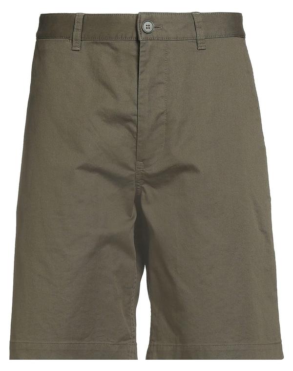 ウッド メンズ ボトムス ハーフパンツ・ショーツ WOOD ショートパンツ＆バミューダパンツ Military Green グリーン