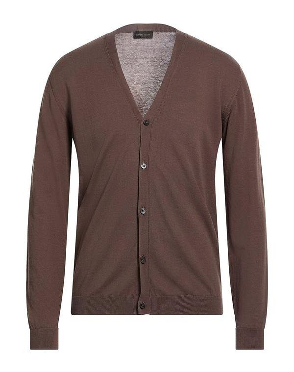 ロベルトコリーナ メンズ アウター カーディガン ROBERTO COLLINA カーディガン Dark Brown ブラウン|ReVida 店