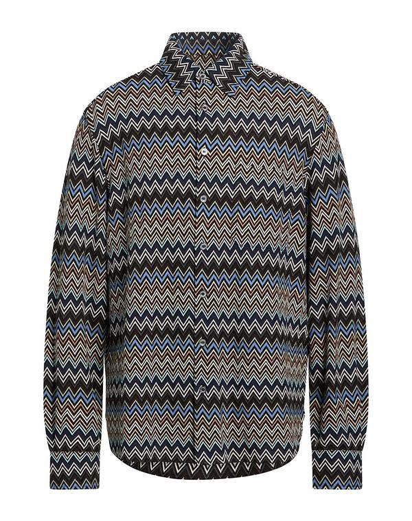 ミッソーニ メンズ トップス シャツ MISSONI 柄入りシャツ Blue Gray グレー
