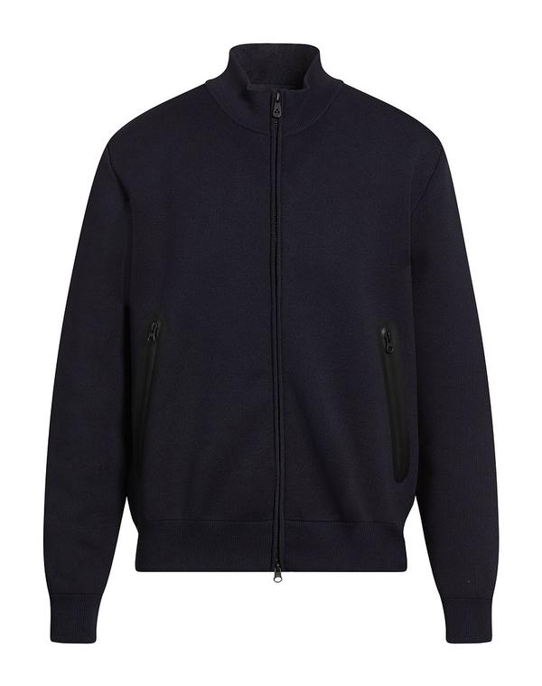 ピューテリー メンズ アウター カーディガン PEUTEREY ファスナー付きニット Midnight Blue ブルー｜ReVida 店