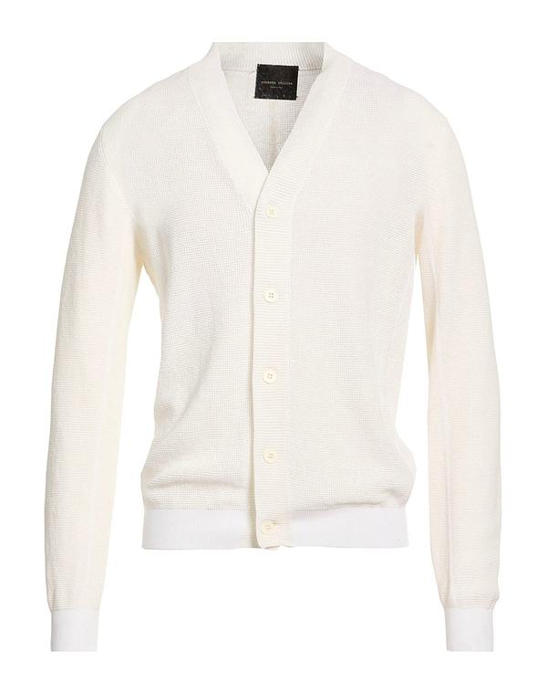 ロベルトコリーナ メンズ アウター カーディガン ROBERTO COLLINA カーディガン Off White オフホワイト