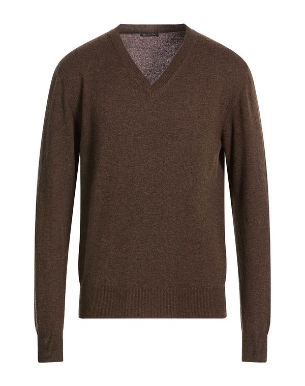 バランタイン メンズ アウター カーディガン BALLANTYNE カシミヤニット Brown ブラウン
