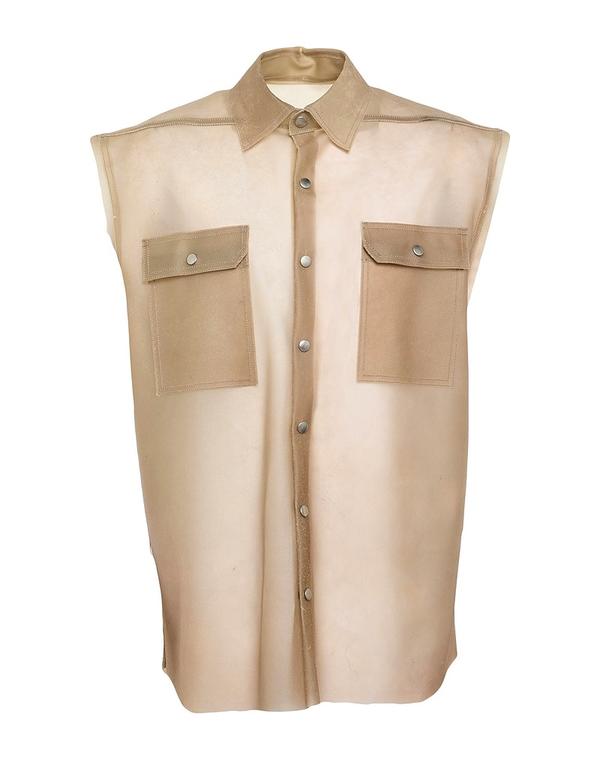 リックオウエンス メンズ トップス シャツ RICK OWENS 無地シャツ Khaki カーキ