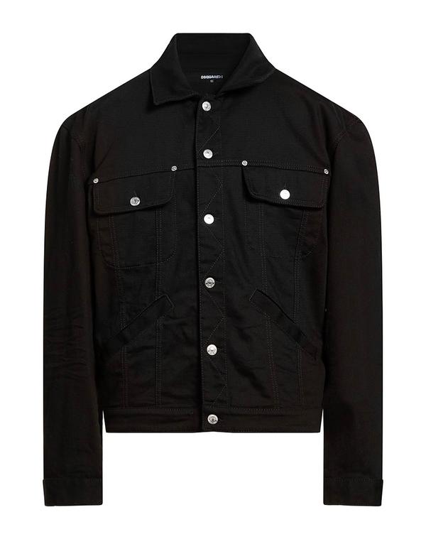 ディースクエアード メンズ アウター ジャケット・ブルゾン DSQUARED2 デニムブルゾン Black ブラック