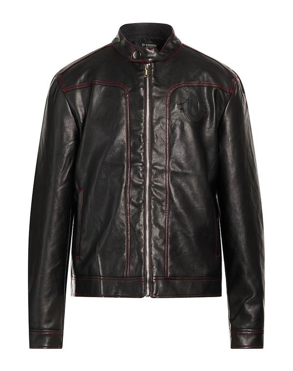 トゥルーレリジョン メンズ アウター ジャケット・ブルゾン TRUE RELIGION バイカージャケット Black ブラック