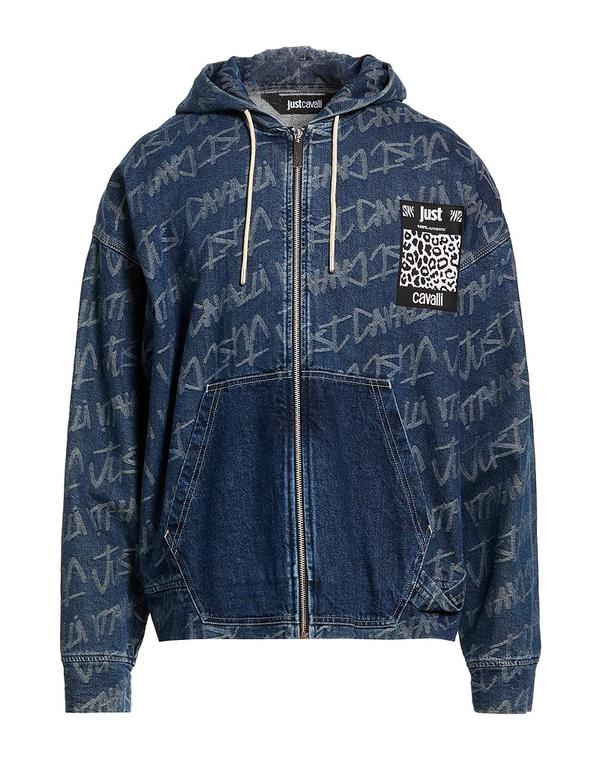 ジャストカバリ メンズ アウター ジャケット・ブルゾン JUST CAVALLI デニムブルゾン Blue ブルー