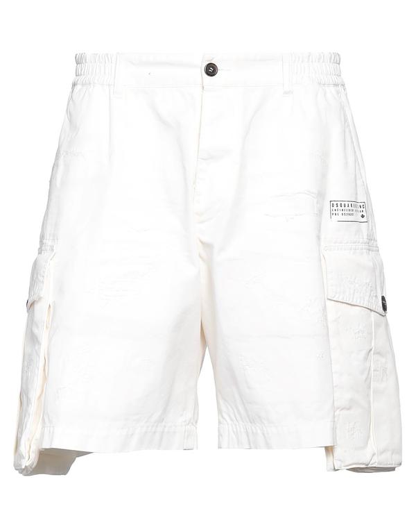ディースクエアード メンズ ボトムス ハーフパンツ・ショーツ DSQUARED2 ショートパンツ＆バミューダパンツ White ホワイト