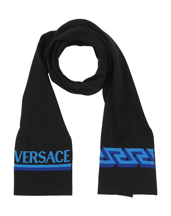 ヴェルサーチ メンズ 付属物 えり巻き・袈裟・えり巻き VERSACE えり巻き＆えり巻き Black 黒いこと