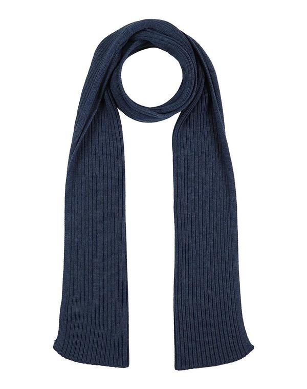 グランサッソ メンズ アクセサリー マフラー・ストール・スカーフ GRAN SASSO マフラー＆スカーフ Blue Gray グレー