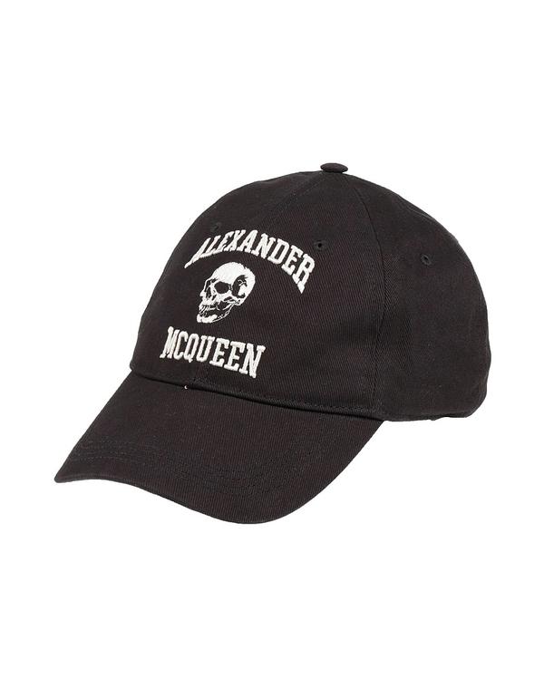 マックイーン メンズ 添え物 かぶり笠 MCQUEEN かぶり笠 Black 黒いこと