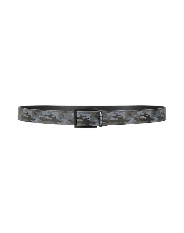 プレイン スポーツ メンズ アクセサリー ベルト PLEIN SPORT レザーベルト Gray グレー
