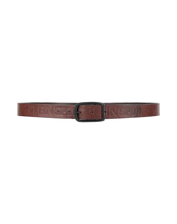 飾り気の無い 運動競技 メンズ 付属品 胴締め PLEIN SPORT なめし革胴締め Dark Brown 赤銅色