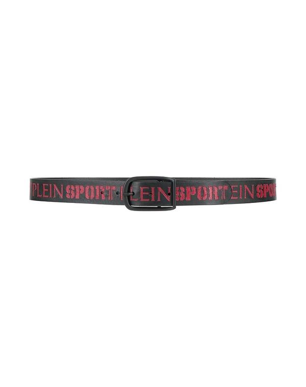 プレイン スポーツ メンズ アクセサリー ベルト PLEIN SPORT レザーベルト Black ブラック