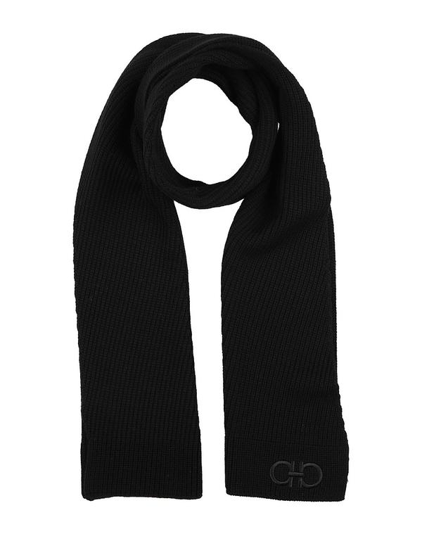 フェラガモ メンズ 付属物 えり巻き・袈裟・えり巻き FERRAGAMO えり巻き＆えり巻き Black 黒いこと