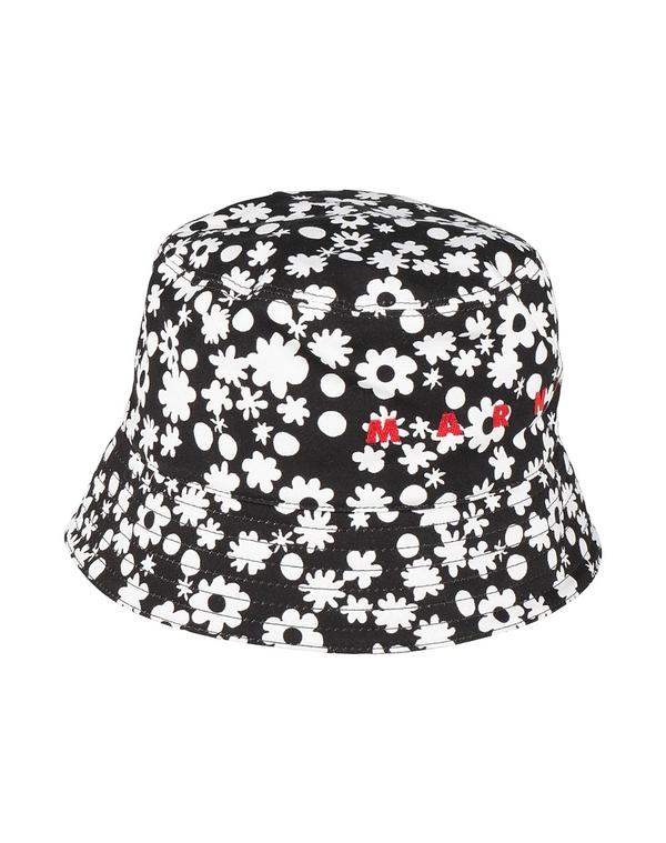 マルニ メンズ 付属物 鳥打ち帽 MARNI 鳥打ち帽 Black 黒いこと