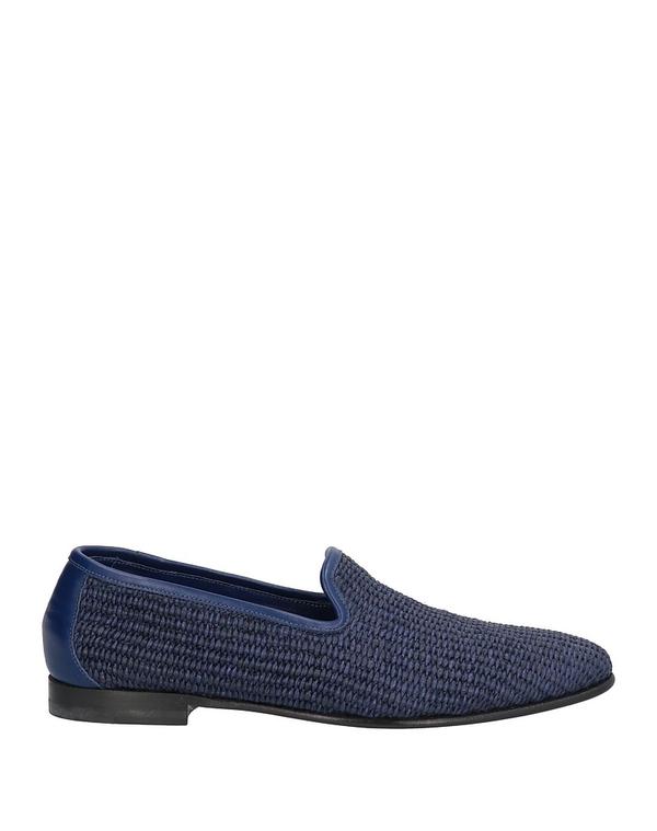 マノロ ブラニク メンズ シューズ スリッポン・ローファー MANOLO BLAHNIK モカシン Navy ネイビー
