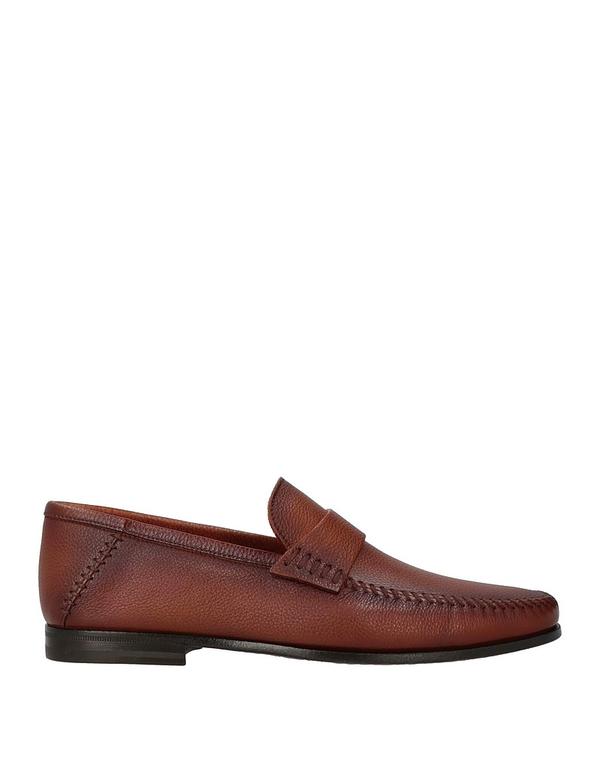 サントーニ メンズ シューズ スリッポン・ローファー SANTONI モカシン Brown 赤銅色