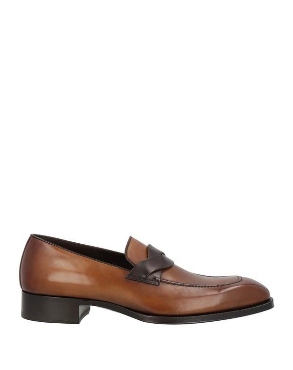トム・ジェラルド・r・フォード メンズ シューズ スリッポン・ローファー TOM FORD モカシン Light Brown 赤銅色