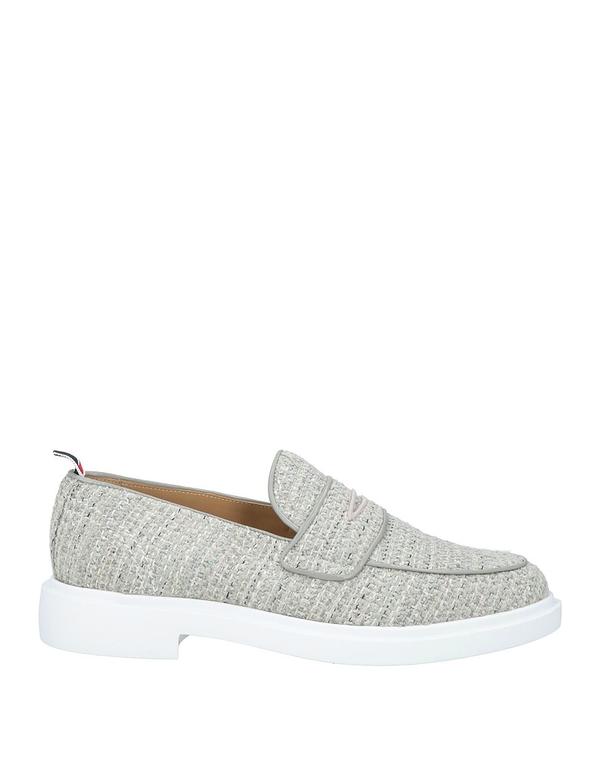 トムブラウン メンズ シューズ スリッポン・ローファー THOM BROWNE モカシン Light Gray グレー