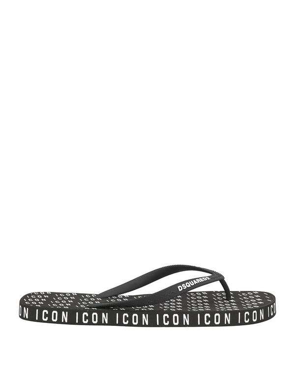 ディースクエアード メンズ シューズ サンダル DSQUARED2 横すべりサンダル＆家庭用スリッパ Black 黒いこと