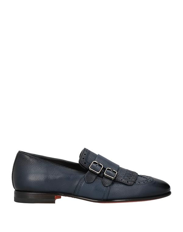 サントーニ メンズ シューズ スリッポン・ローファー SANTONI モカシン Navy 米国海軍
