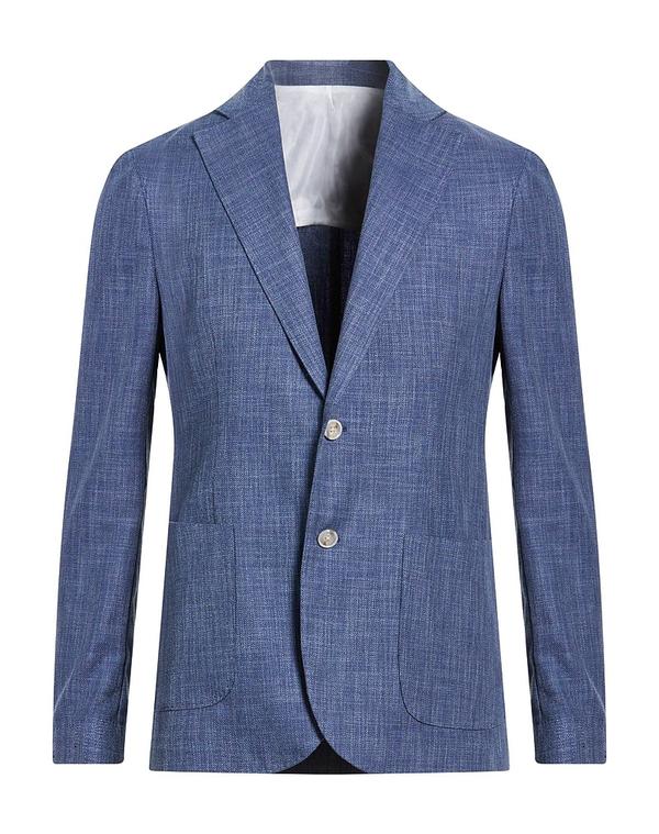 バルバナポリ メンズ アウター ジャケット・ブルゾン BARBA Napoli テーラードジャケット Blue Gray グレー