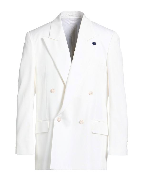 ラルディーニ メンズ アウター ジャケット・ブルゾン LARDINI テーラードジャケット White ホワイト