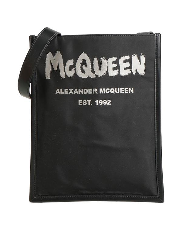 マックイーン メンズ 御徒面子 MCQUEEN クロスボディバッグ Black 黒いこと