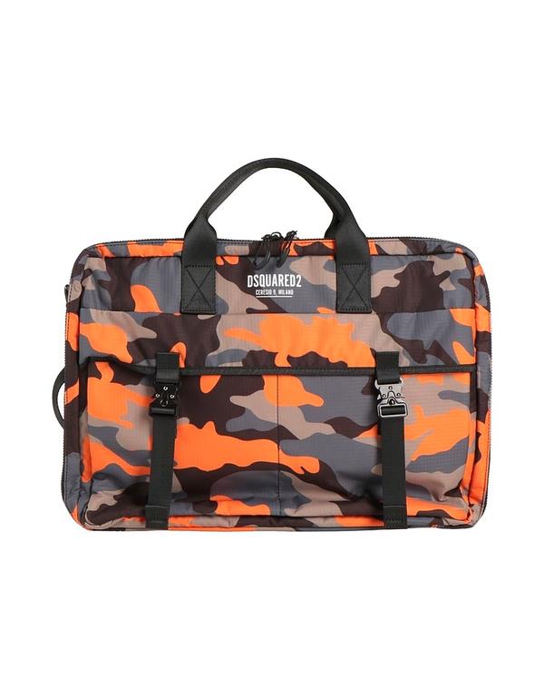 ディースクエアード メンズ 御徒面子 DSQUARED2 ハンドバック Orange オレンジ色