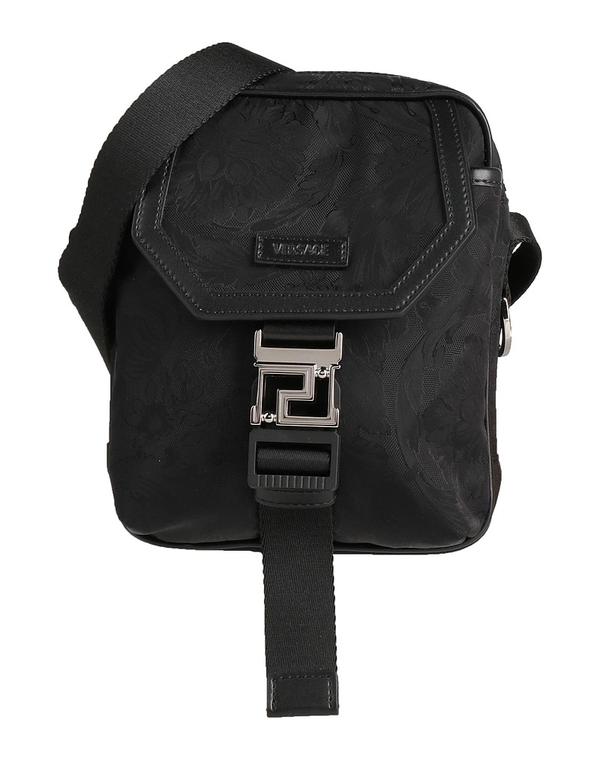 ヴェルサーチ メンズ 御徒面子 VERSACE クロスボディバッグ Black 黒いこと