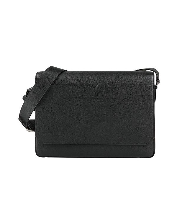ヴァレクストラ メンズ 御徒面子 VALEXTRA クロスボディバッグ Black 黒いこと
