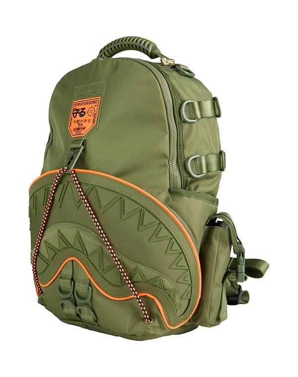 吹きつける競技場 メンズ 御徒面子 うしろ側容器に並べる・背嚢 SPRAYGROUND うしろ側容器に並べる Military Green 緑であること
