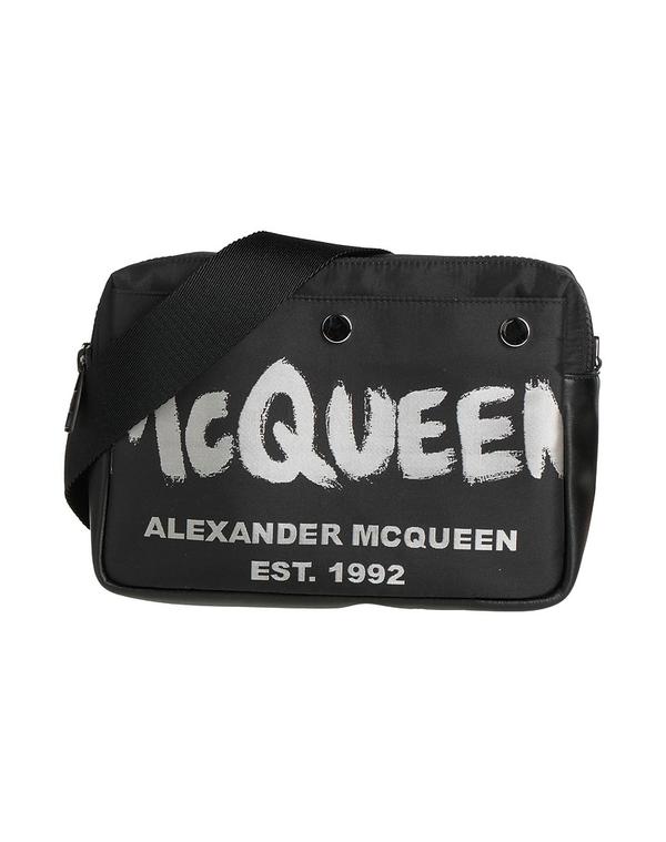 マックイーン メンズ 御徒面子 MCQUEEN クロスボディバッグ Black 黒いこと