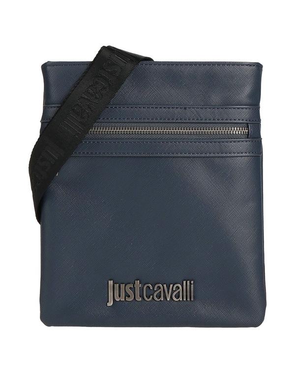 ジャストカバリ メンズ バッグ JUST CAVALLI クロスボディバッグ Midnight Blue ブルー｜ReVida 店