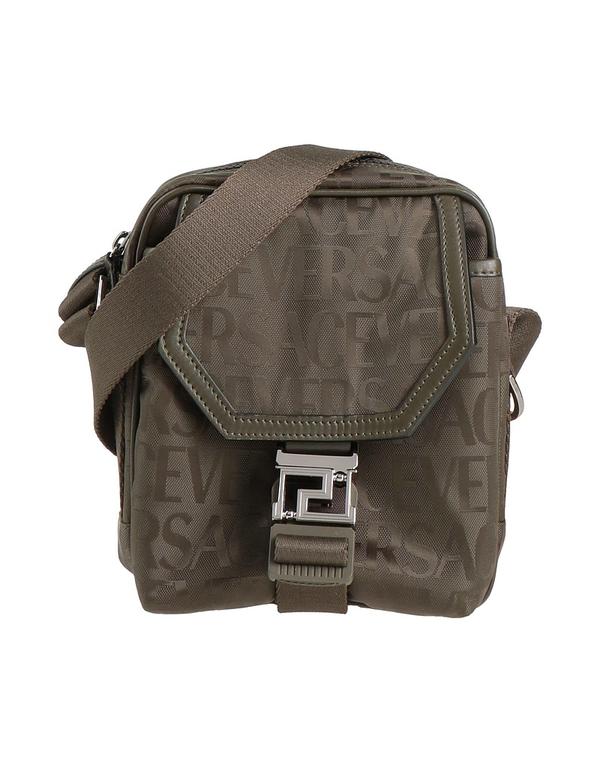 ヴェルサーチ メンズ 御徒面子 VERSACE クロスボディバッグ Military Green 緑であること