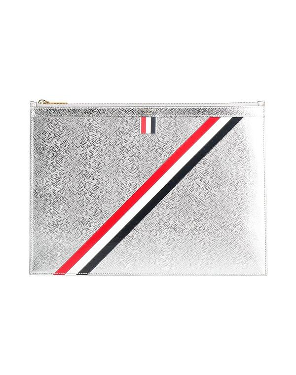 トム赤銅色 メンズ 御徒面子 THOM BROWNE ブリーフ容れもの Silver しろがね色